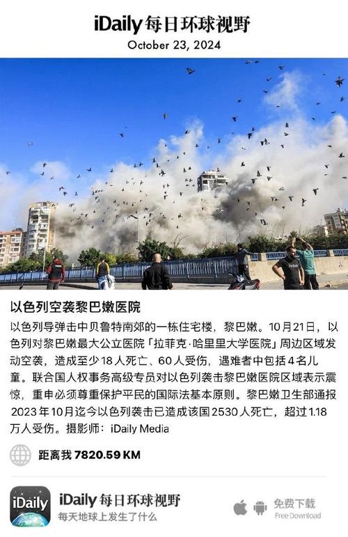 综合消息|以色列空袭贝鲁特南郊致14死 多方呼吁立即停止敌对行动