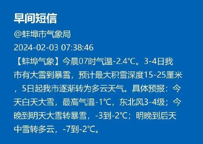 江苏省淮安区发布暴雪蓝色预警