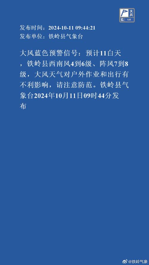 黑龙江省爱辉区发布大风蓝色预警_2