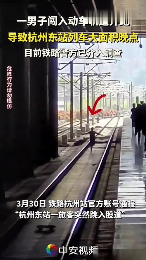 杭州东站一男子闯入动车轨道狂奔致列车大面积晚点?铁路警方已介入