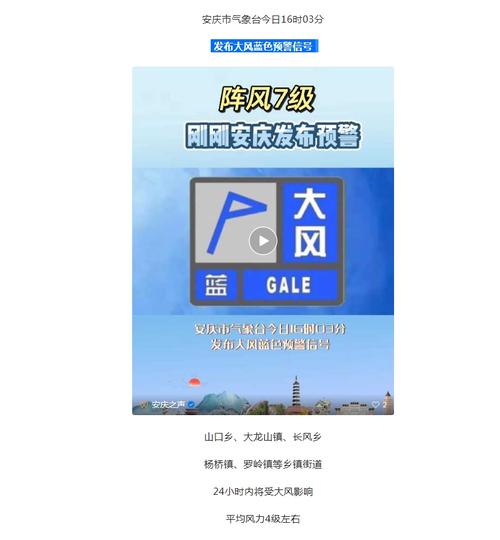 贵州省锦屏县发布大风蓝色预警