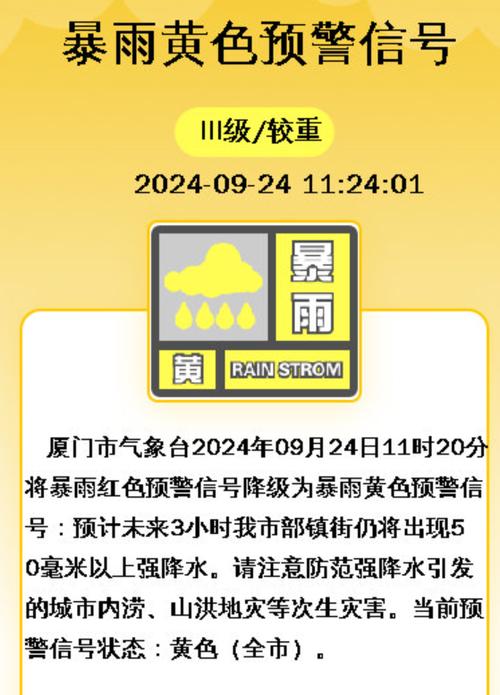 福建省平和县发布雷雨大风黄色预警_3