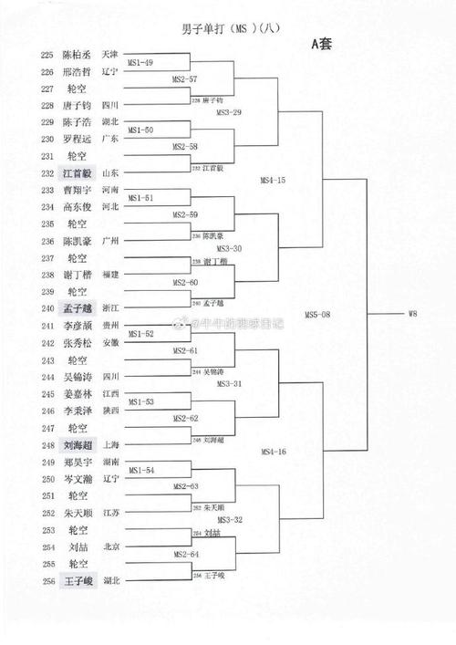羽毛球亚锦赛签表揭晓