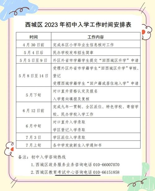 2024年北京义务教育阶段入学时间安排和入学流程公布
